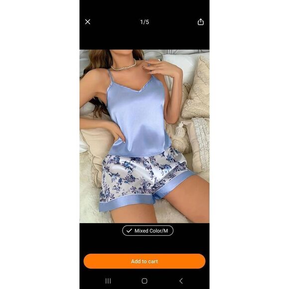 Silky Pajama shorts set - Picture 1 of 1